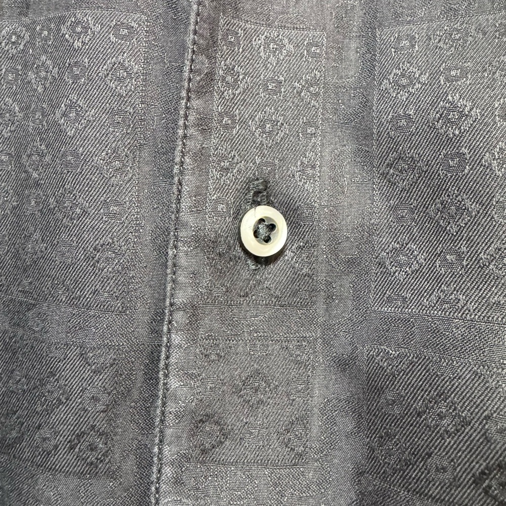 Robert Graham Black Patterned Button Down Shirt M… - image 3